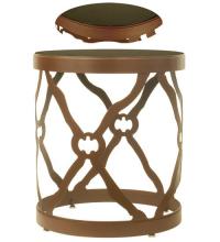  68395 - 22"W X 25"H METAL & STONE TABLE