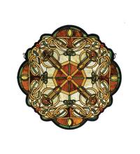  71235 - 25"W X 25"H Galway Medallion Stained Glass Window