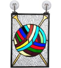  72347 - 6"W X 9"H Ball of Yarn W/Needles Stained Glass Window