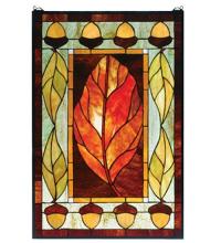  73207 - 21"W X 31"H Harvest Festival Stained Glass Window