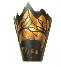  81465 - 8" Wide Bear at Dawn Wall Sconce