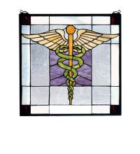  81519 - 18"W X 18"H Medical Stained Glass Window