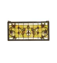  98451 - 22"W X 10"H Lancaster Stained Glass Window