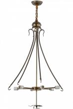  98896 - 40" Wide Antique Copper 6 LT Inverted Pendant Hardware