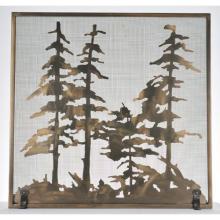  99766 - 34"W X 33"H Tall Pines Fireplace Screen