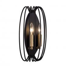  375W02CBHG - Nico 2-Lt Sconce - Carbon/Havana Gold