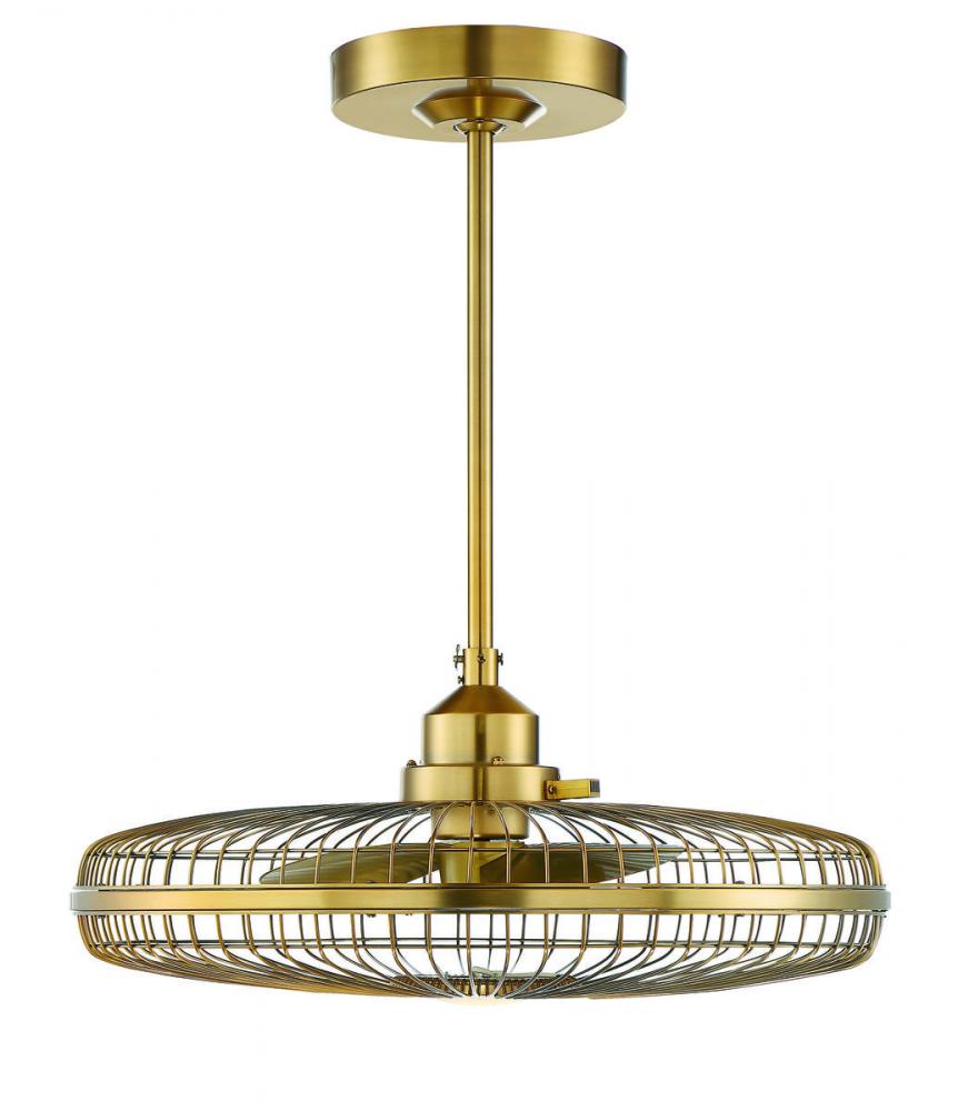 Wetherby LED Fan D'Lier in Warm Brass