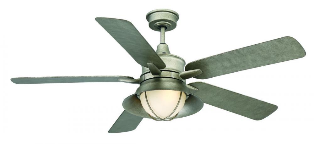 Hyannis 52" 2-Light Outdoor Ceiling Fan in Aged Steel