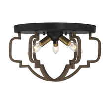 Savoy House 6-0304-3-96 - Westwood 3-Light Ceiling Light in Barrelwood with Brass Accents