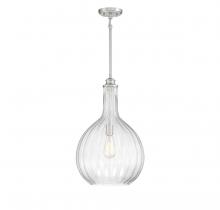  7-2255-1-SN - Brandon 1-Light Pendant in Satin Nickel