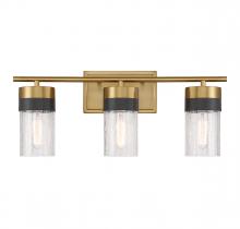 Savoy House 8-3600-3-322 - Brickell 3-Light Bathroom Vanity Light in Warm Brass and Black