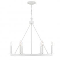  M10093BQW - 6-Light Chandelier in Bisque White