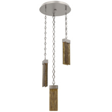 Hammerton CNB0042-03-BS-BG-CH1-L1 - Parallel Round 3pc Multi-Pendant with Chain