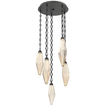 Hammerton CNB0050-05-MB-CA-CH1-L3 - Rock Crystal Round 5pc Multi-Pendant with Chain