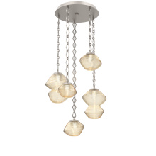 Hammerton CNB0089-05-BS-A-CH1-L1 - Mesa Round 5pc Multi-Pendant with Chain