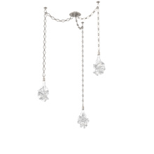 Hammerton SNB0059-03-BS-BC-CH1-L1 - Blossom Multi Light Pendant Multi Port Canopy Beige Silver