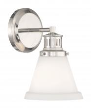  2401-PN-MO - Alden Bath Light - Polished Nickel, Matte Opal