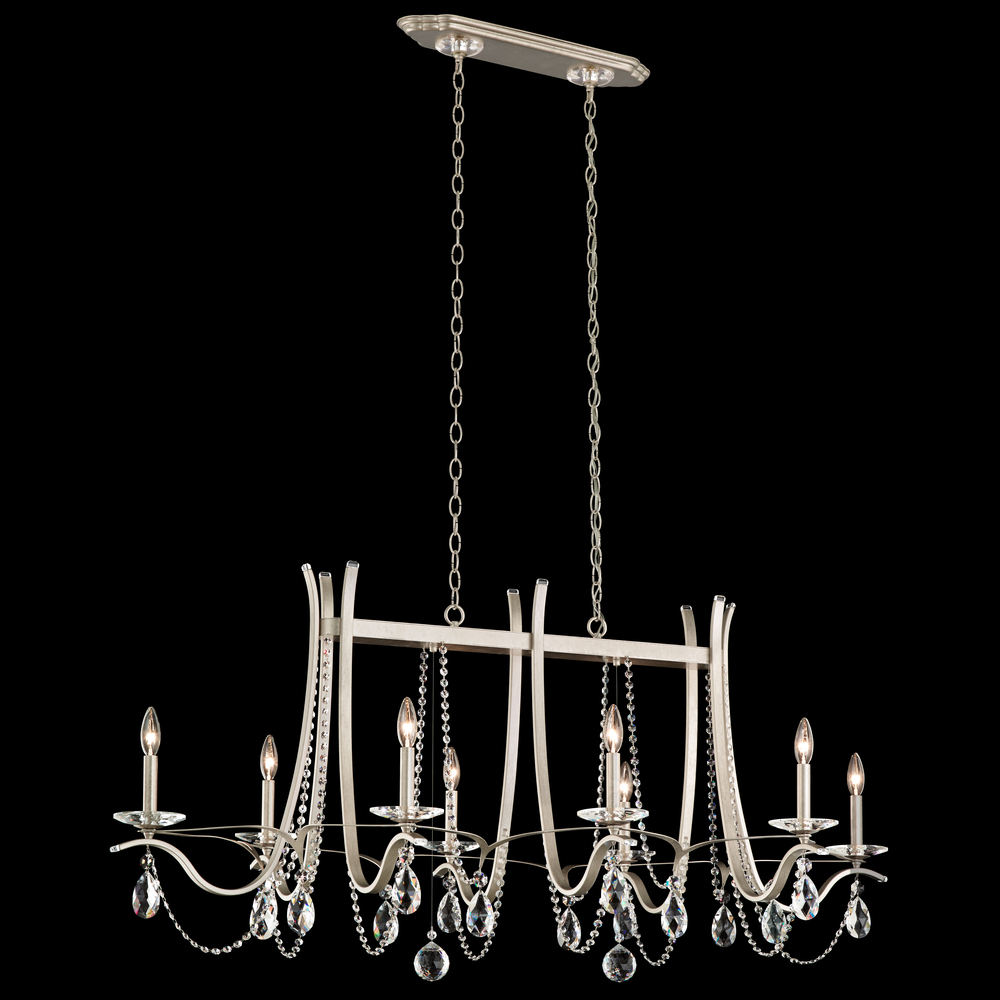 Vesca 8 Light 120V Chandelier in Etruscan Gold with Clear Heritage Handcut Crystal