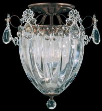  1242-22 - Bagatelle 3 Light 120V Semi-Flush Mount in Heirloom Gold with Clear Heritage Handcut Crystal
