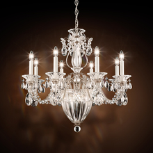  1238N-48H - Bagatelle 11 Light 120V Chandelier in Antique Silver with Clear Heritage Handcut Crystal