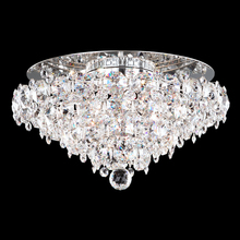  BN1416N-401O - Baronet 4 Light 120V Flush Mount in Polished Stainless Steel with Clear Optic Crystal