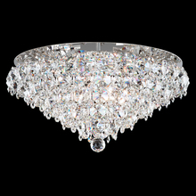  BN1424N-401O - Baronet 6 Light 120V Flush Mount in Polished Stainless Steel with Clear Optic Crystal