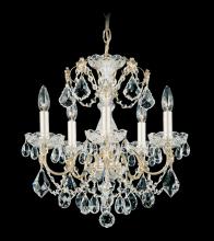  1704-40 - Century 5 Light 120V Chandelier in Polished Silver with Clear Heritage Handcut Crystal