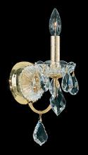  1701-23 - Century 1 Light 120V Wall Sconce in Etruscan Gold with Clear Heritage Handcut Crystal