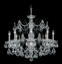  1707-40 - Century 8 Light 120V Chandelier in Polished Silver with Clear Heritage Handcut Crystal