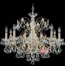  1709-23 - Century 9 Light 120V Chandelier in Etruscan Gold with Clear Heritage Handcut Crystal