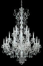  1716-48 - Century 20 Light 120V Chandelier in Antique Silver with Clear Heritage Handcut Crystal