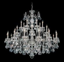  1718-51 - Century 28 Light 110V Chandelier in Black with Clear Heritage Crystal