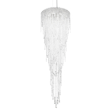  CH2413N-401O - Chantant 6 Light 120V Pendant in Polished Stainless Steel with Clear Optic Crystal