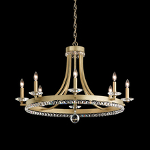 ER1008N-23H - Early American 8 Lights 110V Chandelier in Etruscan Gold with Clear Heritage Crystal