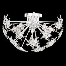  DN1224N-48R - Esteracae 3 Light 120V Semi-Flush Mount in Antique Silver with Clear Radiance Crystal