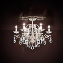  FE7206N-23H - Filigrae 6 Light 120V Semi-Flush Mount in Etruscan Gold with Clear Heritage Handcut Crystal