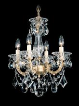  5344-22 - La Scala 4 Light 120V Chandelier in Heirloom Gold with Clear Heritage Handcut Crystal