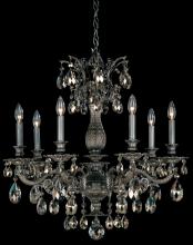  5677-76H - Milano 7 Light 120V Chandelier in Heirloom Bronze with Clear Heritage Handcut Crystal