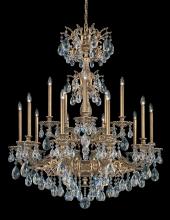  5686-76H - Milano 15 Light 120V Chandelier in Heirloom Bronze with Clear Heritage Handcut Crystal