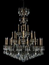  5688-23H - Milano 28 Light 120V Chandelier in Etruscan Gold with Clear Heritage Handcut Crystal