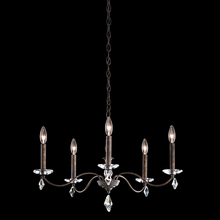  MD1005N-48H - Modique 5 Light 120V Chandelier in Antique Silver with Clear Heritage Handcut Crystal