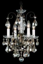  3648-40H - New Orleans 4 Light 120V Chandelier in Polished Silver with Clear Heritage Handcut Crystal