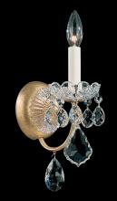  3650-40H - New Orleans 1 Light 120V Wall Sconce in Polished Silver with Clear Heritage Handcut Crystal