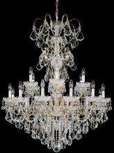  3660-22H - New Orleans 18 Light 120V Chandelier in Heirloom Gold with Clear Heritage Handcut Crystal