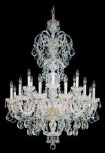  6815-40H - Olde World 23 Light 120V Chandelier in Polished Silver with Clear Heritage Handcut Crystal