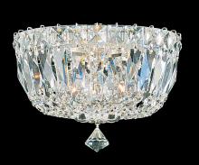  5890-40O - Petit Crystal Deluxe 3 Light 120V Flush Mount in Polished Silver with Clear Optic Crystal