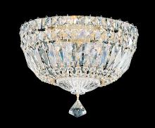  5891-40O - Petit Crystal Deluxe 4 Light 120V Flush Mount in Polished Silver with Clear Optic Crystal