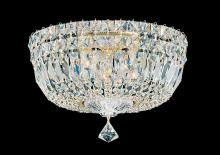  5892-40O - Petit Crystal Deluxe 5 Light 120V Flush Mount in Polished Silver with Clear Optic Crystal