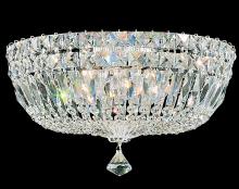  5893-40O - Petit Crystal Deluxe 5 Light 120V Flush Mount in Polished Silver with Clear Optic Crystal