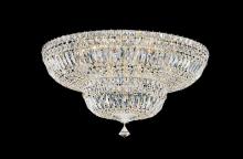  5895-40O - Petit Crystal Deluxe 13 Light 120V Flush Mount in Polished Silver with Clear Optic Crystal